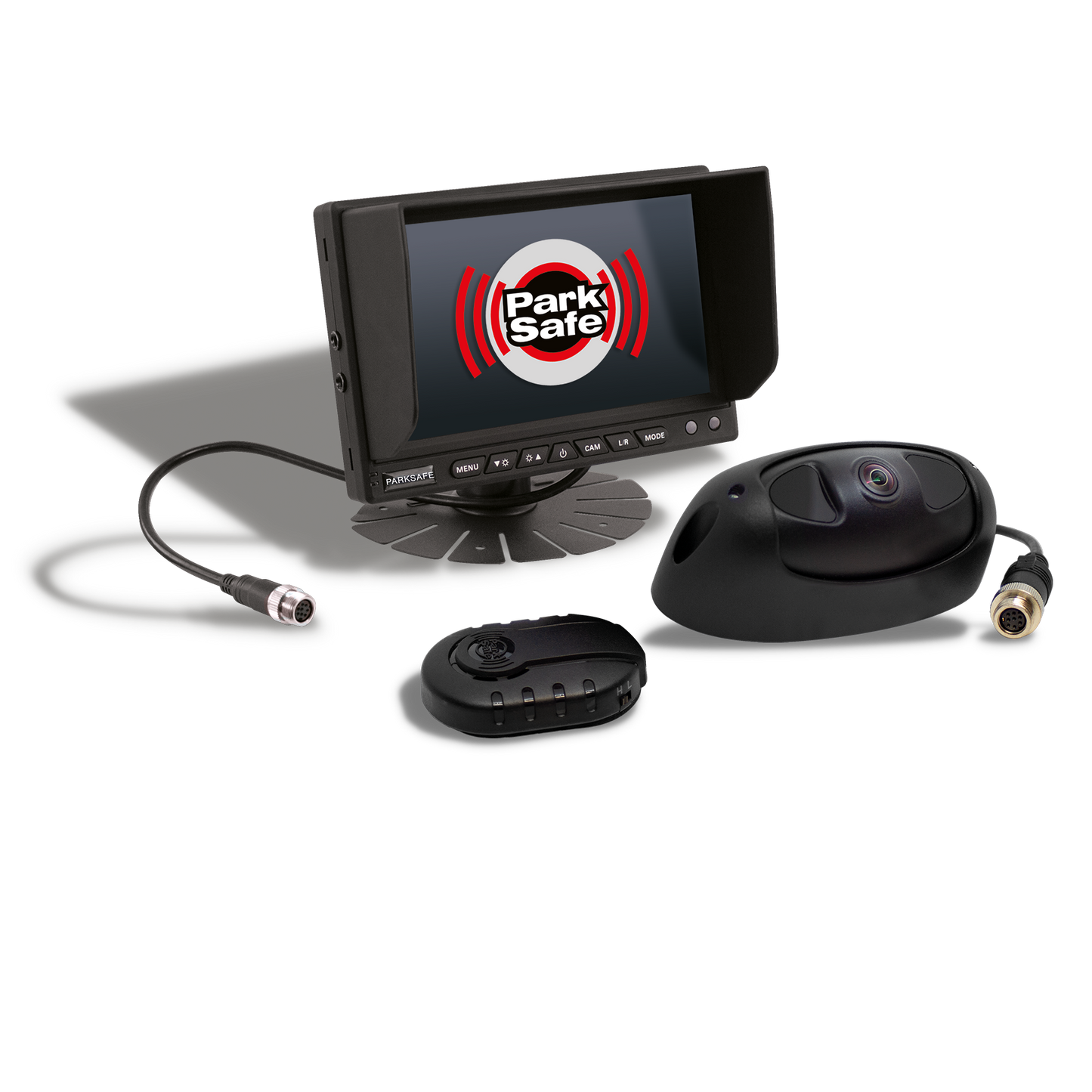 FHD Pedestrian Detection Camera with Alarm/Buzzer Unit & 7" Dashboard Monitor Kit